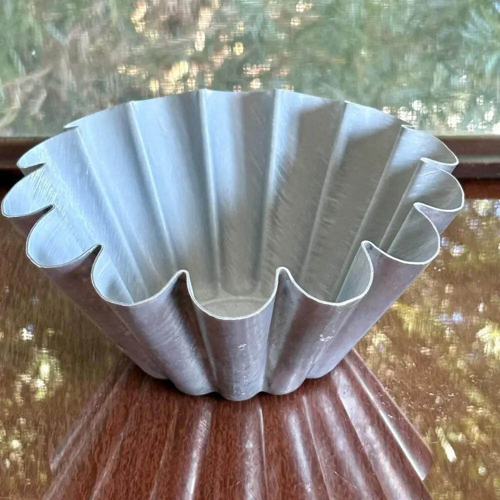 Vintage Tefal France Fluted Mold Aluminum Brioche Cake Mold 7.5 Inch